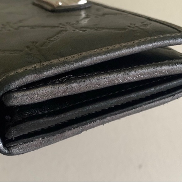 LONGCHAMP BLACK LEATHER JACQUARD WALLET - Picture 9 of 13